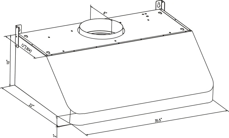 Empava 36 inch Ducted 500 CFM Under Cabinet Range Hood | EMPV-36RH02