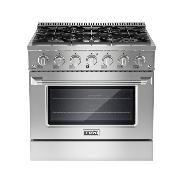 Empava 36 Inch Pro-Style Slide-In Single Oven Gas Range | EMPV-36GR08
